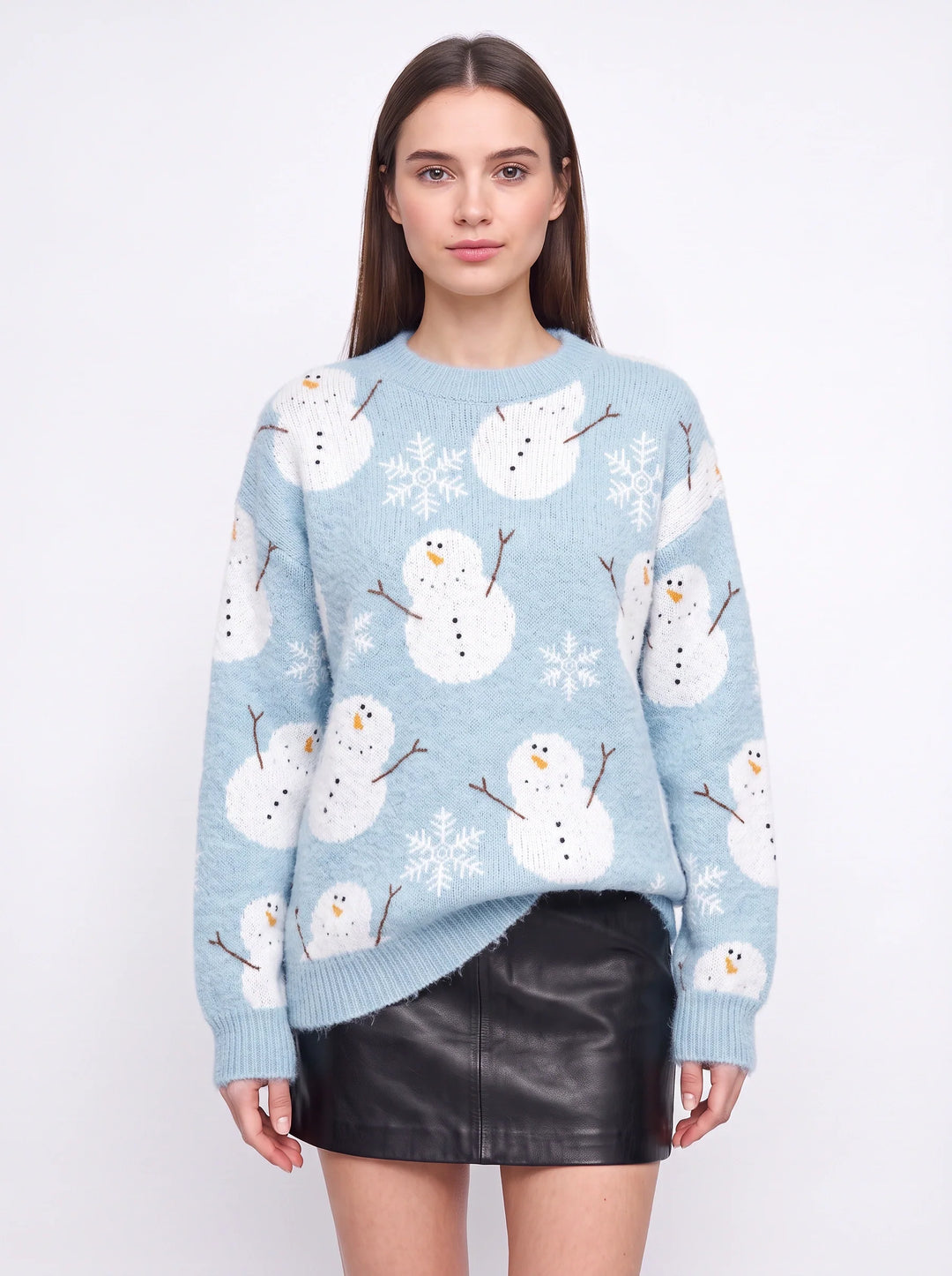 Virginia | Oversized Reindeer Knit Christmas Sweater Women