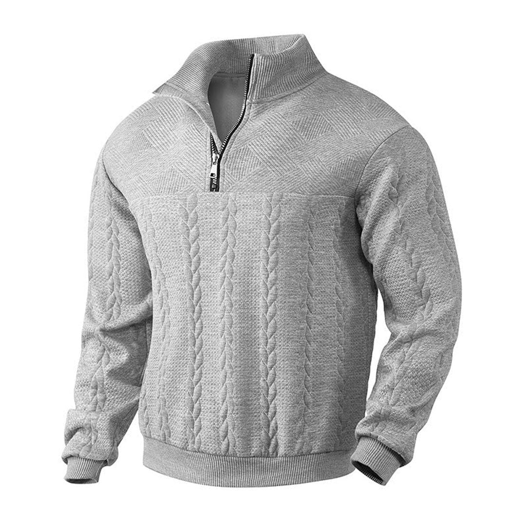 Willie | Cable-Knit Quarter-Zip Mens Knit Sweater