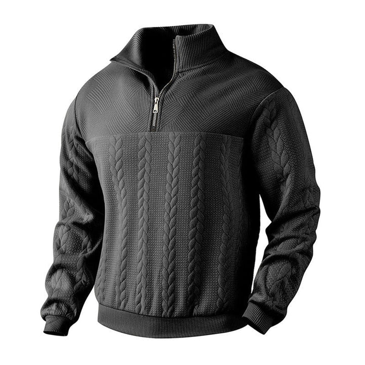 Willie | Cable-Knit Quarter-Zip Mens Knit Sweater