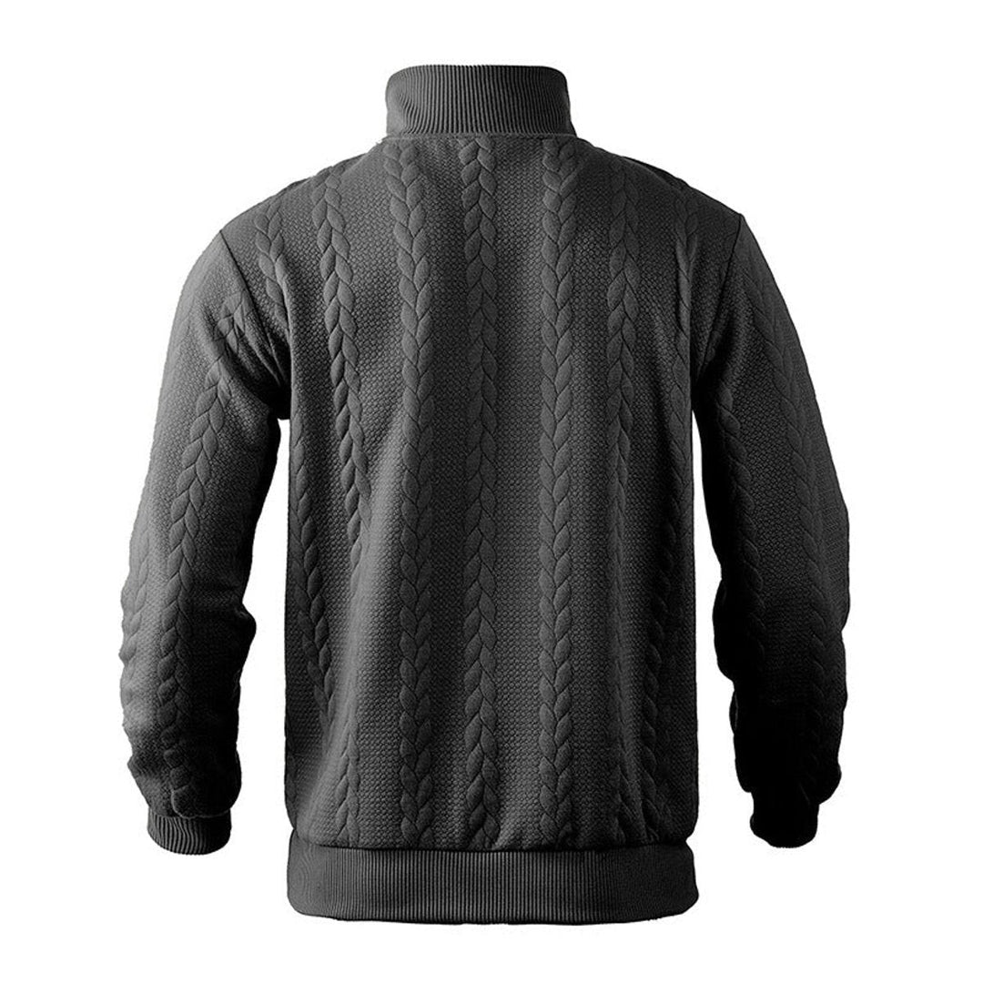 Willie | Cable-Knit Quarter-Zip Mens Knit Sweater