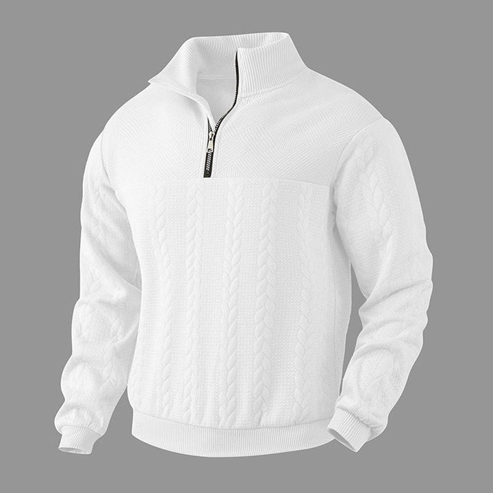 Willie | Cable-Knit Quarter-Zip Mens Knit Sweater