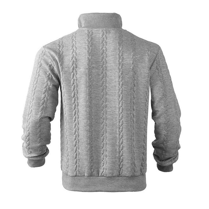 Willie | Cable-Knit Quarter-Zip Mens Knit Sweater