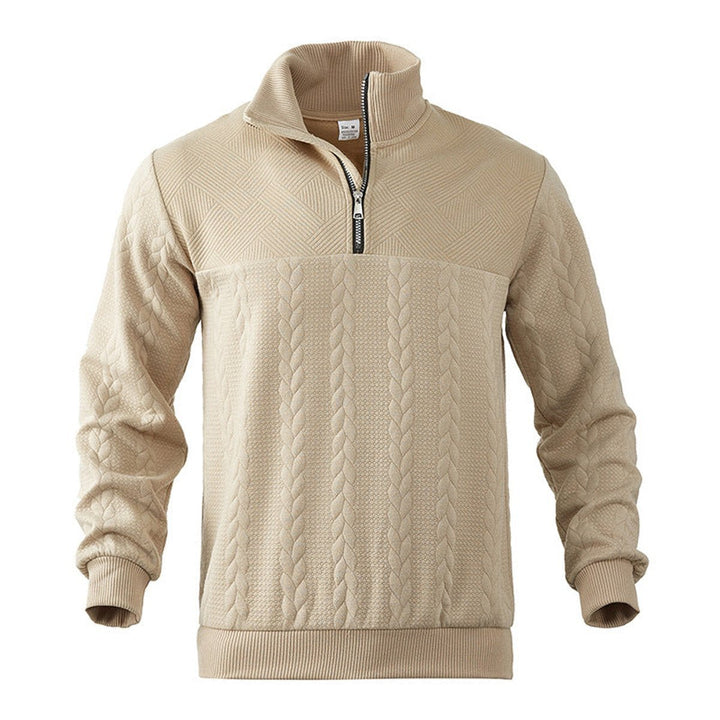 Willie | Cable-Knit Quarter-Zip Mens Knit Sweater