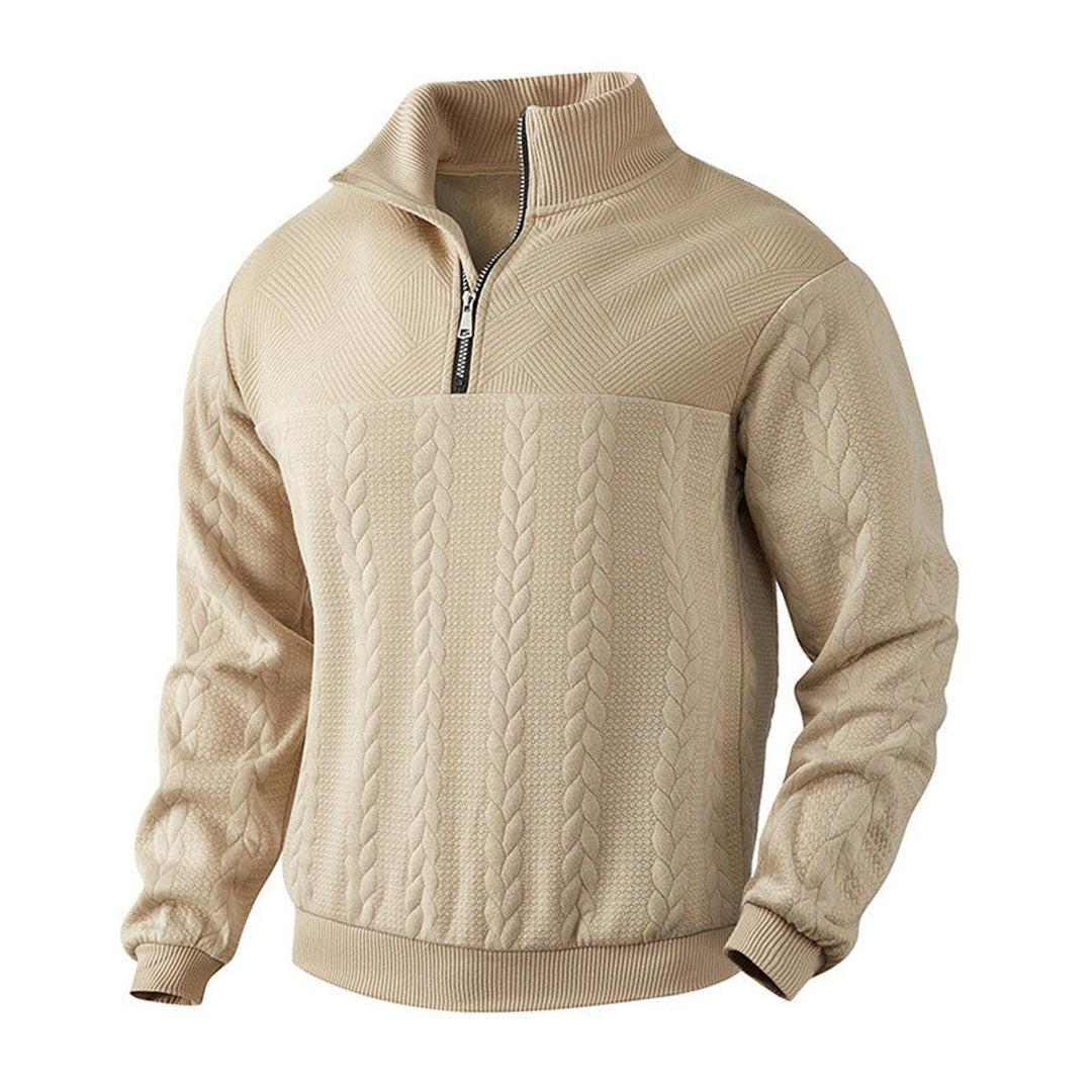 Willie | Cable-Knit Quarter-Zip Mens Knit Sweater