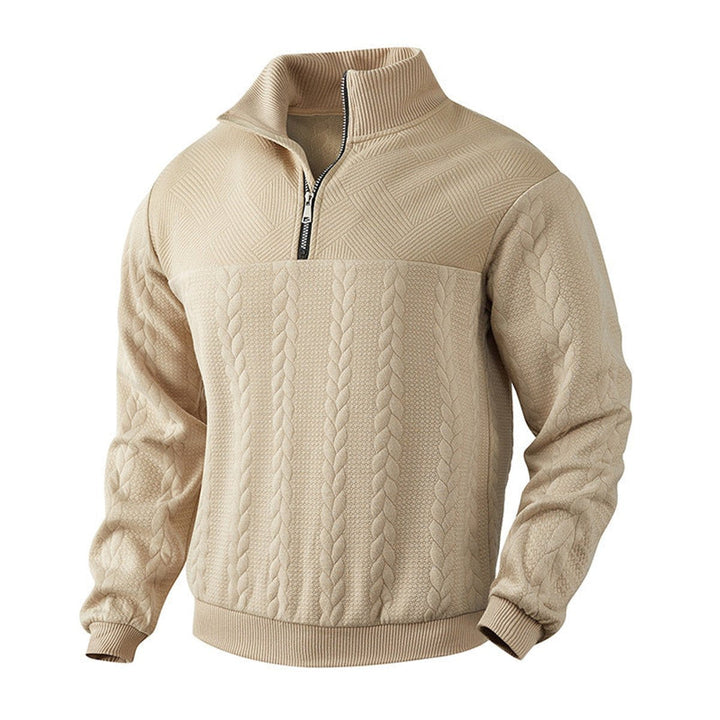 Willie | Cable-Knit Quarter-Zip Mens Knit Sweater