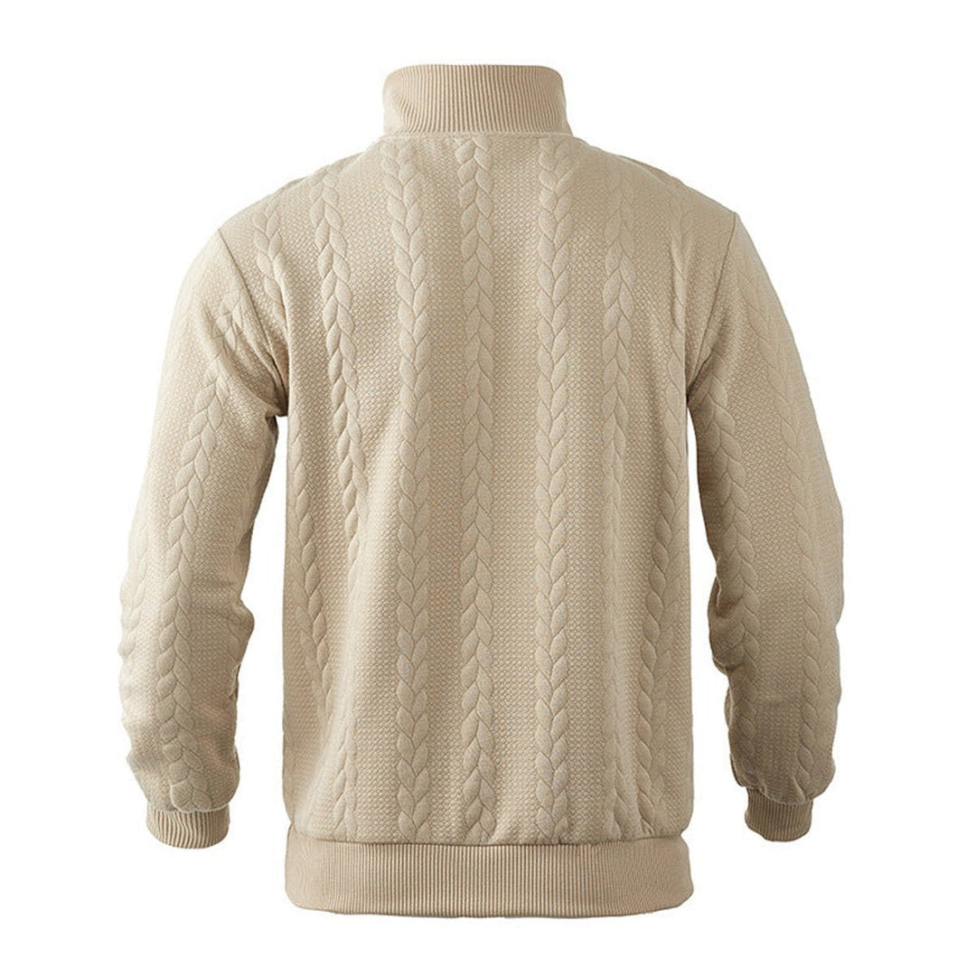 Willie | Cable-Knit Quarter-Zip Mens Knit Sweater