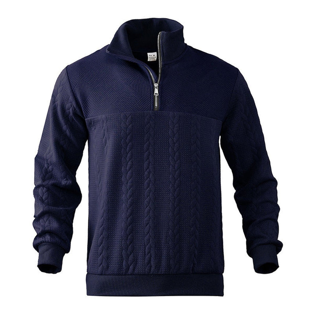 Willie | Cable-Knit Quarter-Zip Mens Knit Sweater