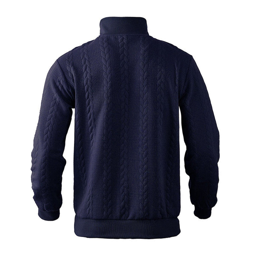 Willie | Cable-Knit Quarter-Zip Mens Knit Sweater