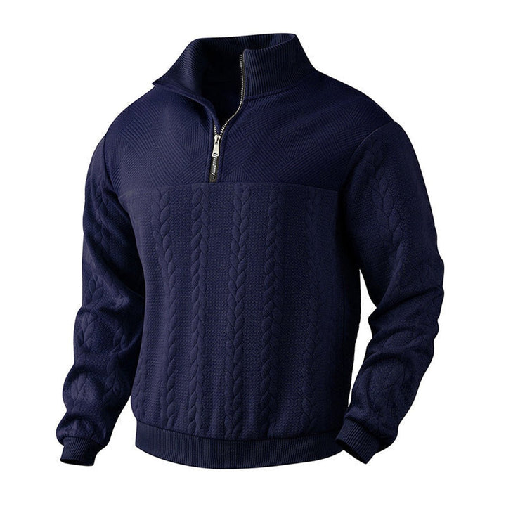 Willie | Cable-Knit Quarter-Zip Mens Knit Sweater