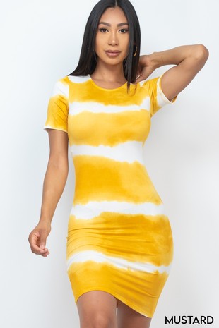 DRESS- Sunni- Who says tie dye isn't practically perfect in yellow